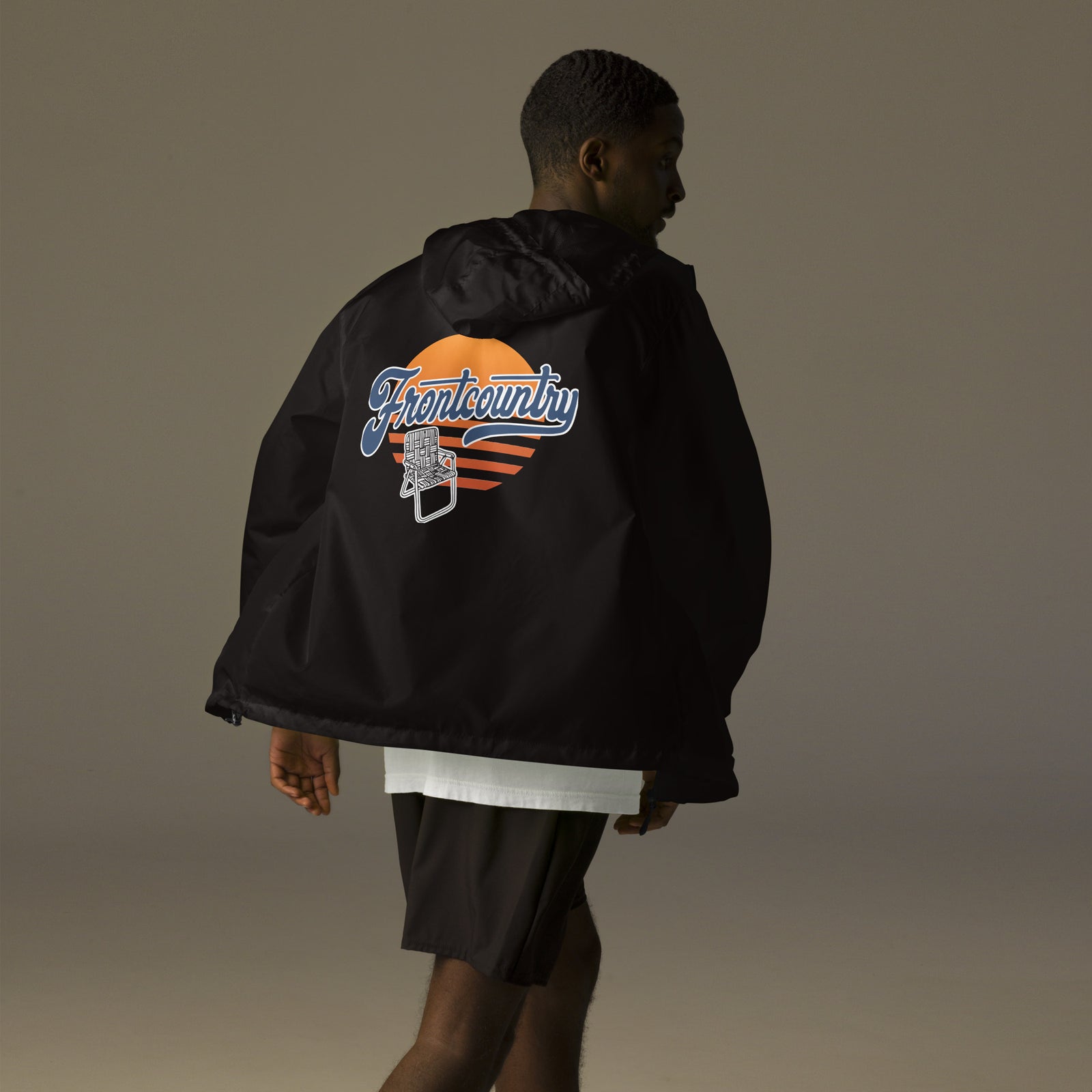 Sunset Camp Chair Logo Full Zip Windbreaker